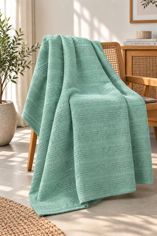 %100 Pamuk Softy Tek Kişilik Pike | 160x230 cm-Mint